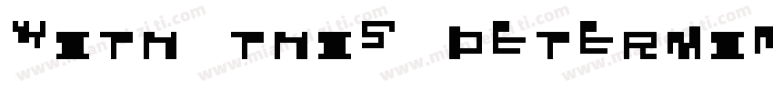 With this determination字体转换